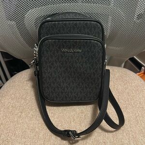 Michael Kors Monogram Crossbody Black